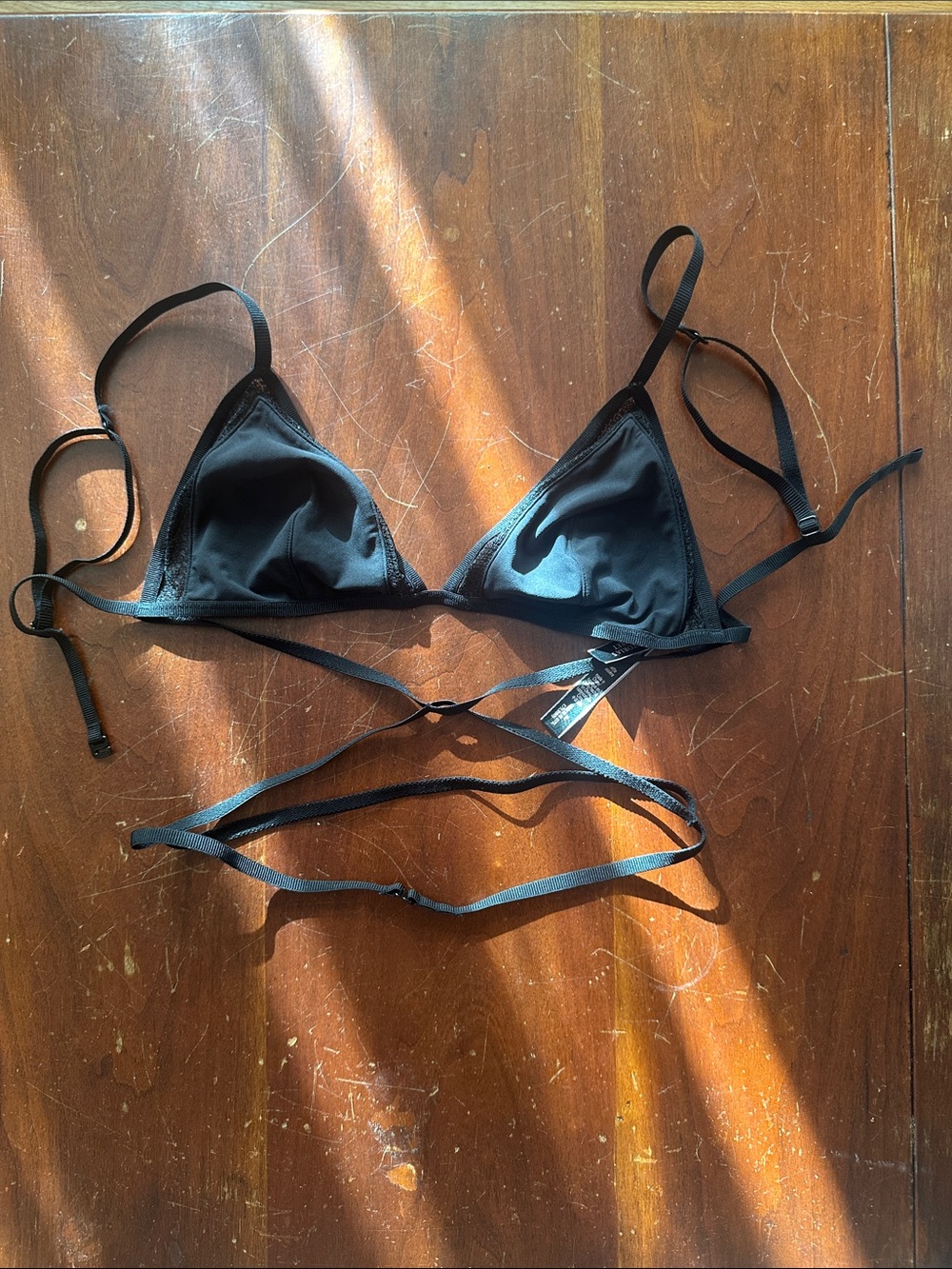 Victoria's Secret Black Wrap Triangle Bikini Top